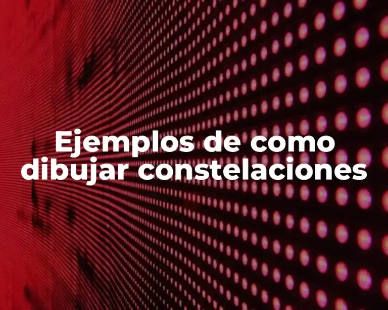 Ejemplos de como dibujar constelaciones