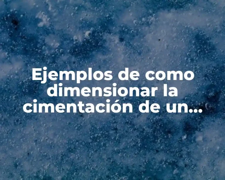 Ejemplos de como dimensionar la cimentación de un compresor