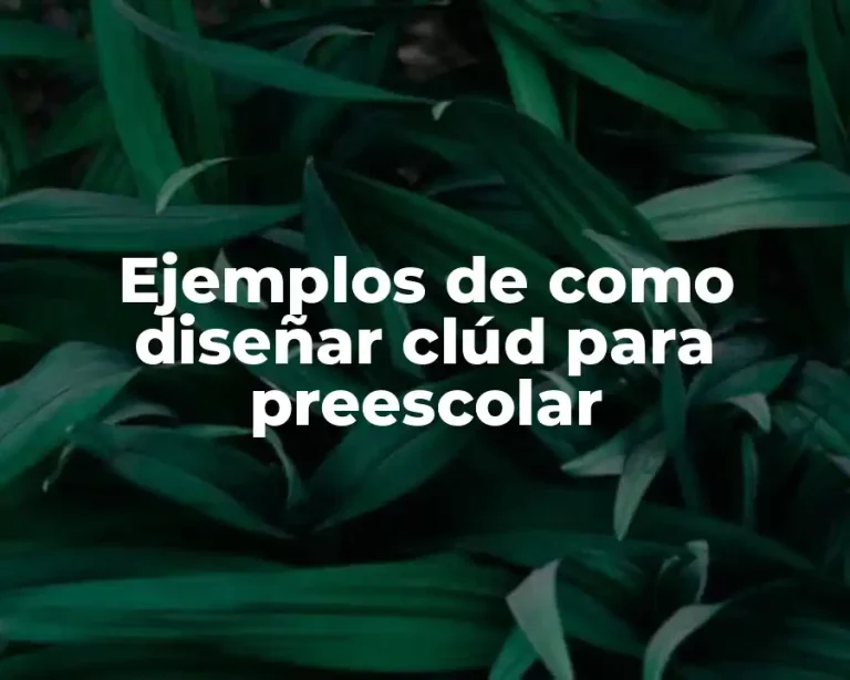 Ejemplos de como diseñar clúd para preescolar
