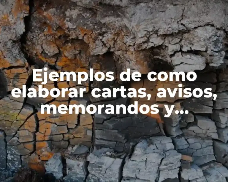 Ejemplos de como elaborar cartas, avisos, memorandos y circulares