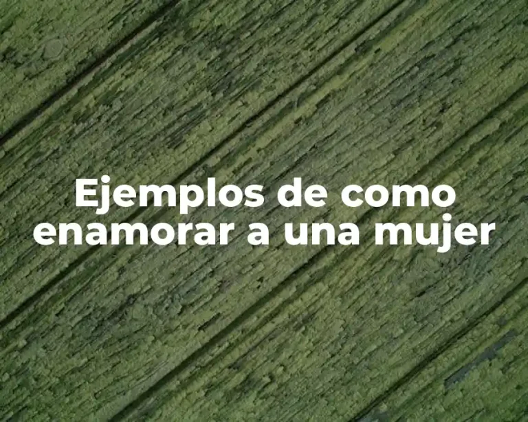Ejemplos de como enamorar a una mujer