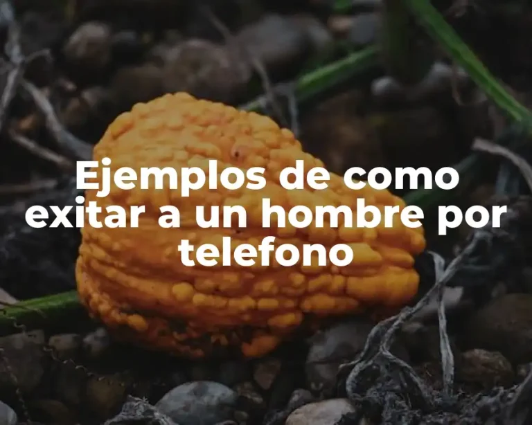 Ejemplos de como exitar a un hombre por telefono