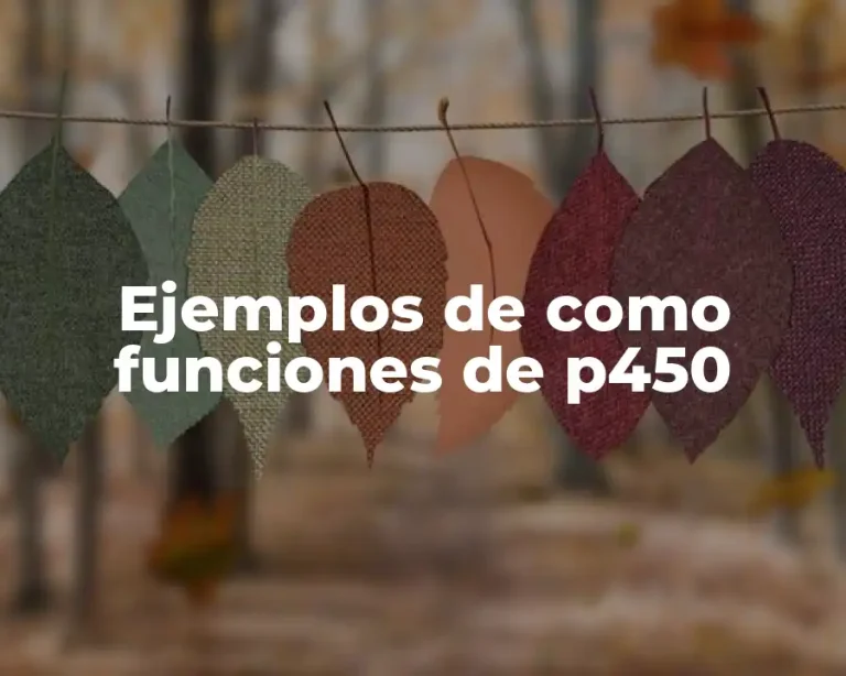 Ejemplos de como funciones de p450