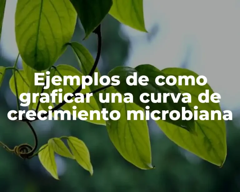 Ejemplos de como graficar una curva de crecimiento microbiana