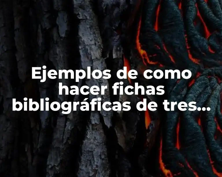 Ejemplos de como hacer fichas bibliográficas de tres autores