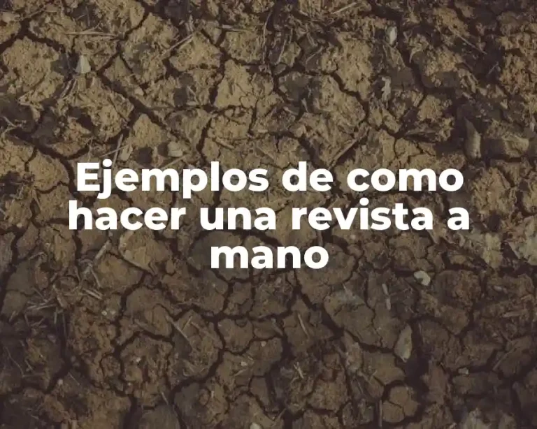 Ejemplos de como hacer una revista a mano