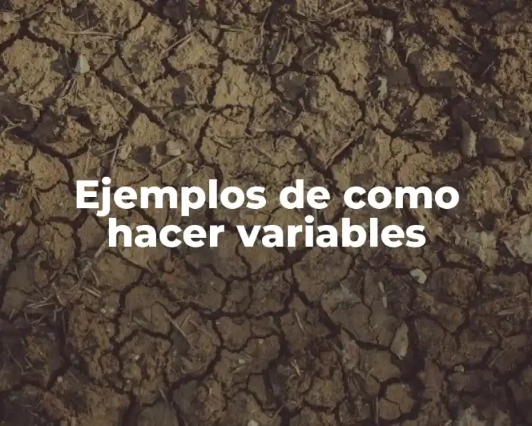 Ejemplos de como hacer variables