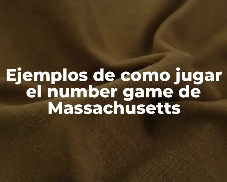 Ejemplos de como jugar el number game de Massachusetts