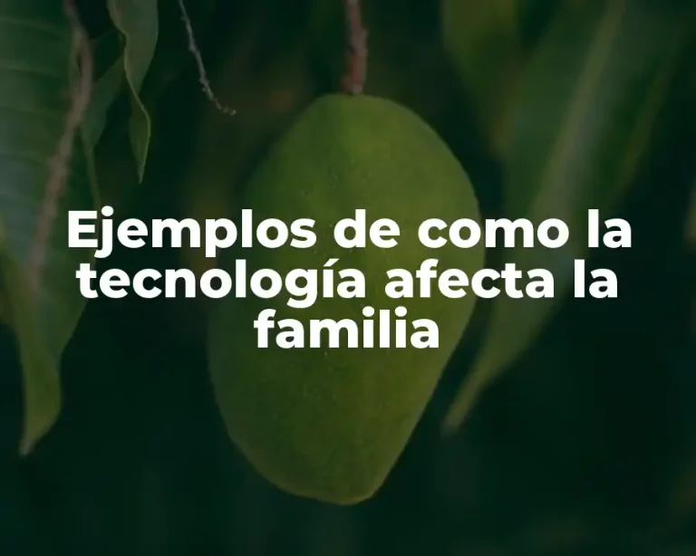 Ejemplos de como la tecnología afecta la familia