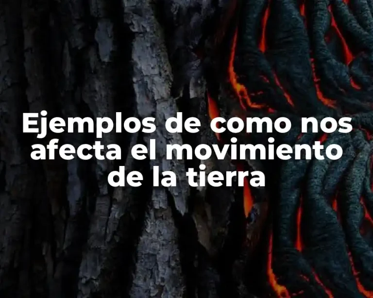 Ejemplos de como nos afecta el movimiento de la tierra