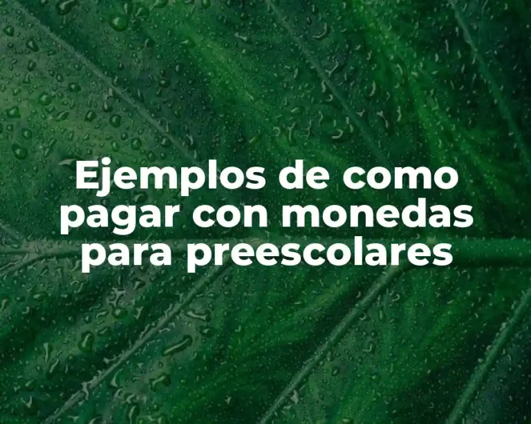 Ejemplos de como pagar con monedas para preescolares