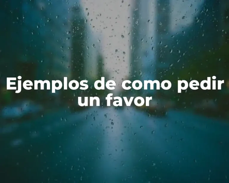 Ejemplos de como pedir un favor