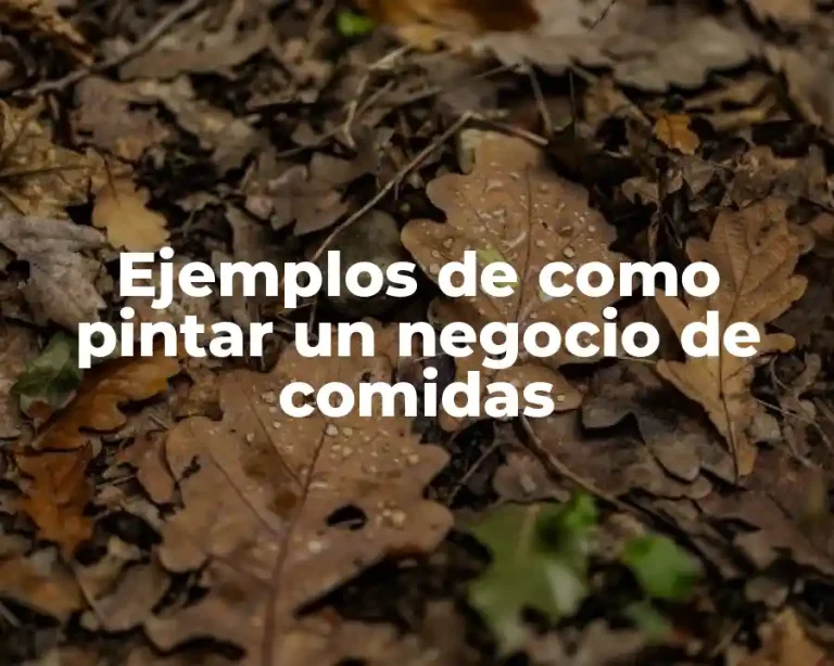 Ejemplos de como pintar un negocio de comidas