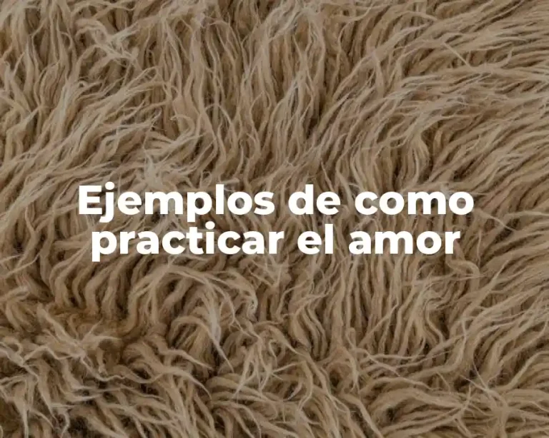 Ejemplos de como practicar el amor