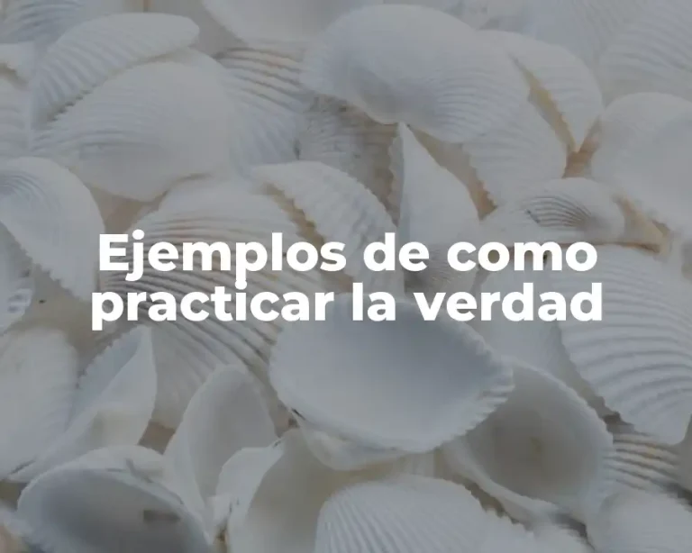 Ejemplos de como practicar la verdad