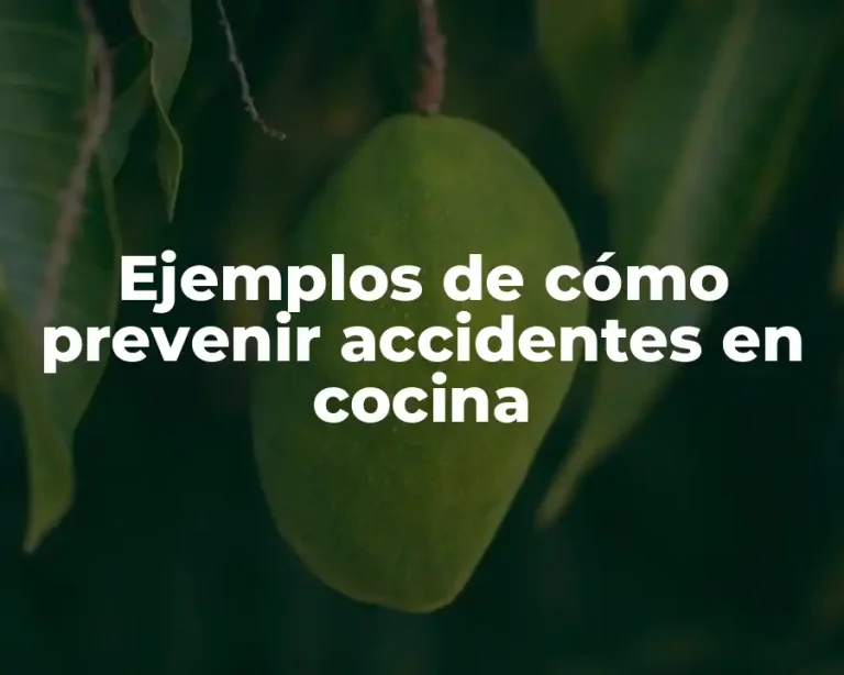 Ejemplos de cómo prevenir accidentes en cocina