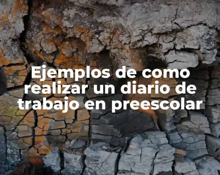 Ejemplos de como realizar un diario de trabajo en preescolar