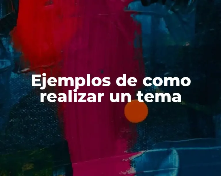 Ejemplos de como realizar un tema