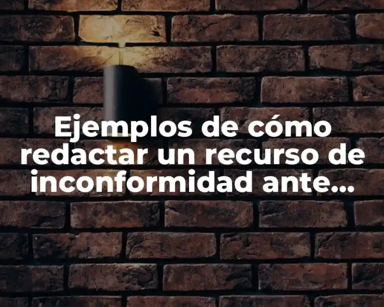 Ejemplos de cómo redactar un recurso de inconformidad ante CAASIM