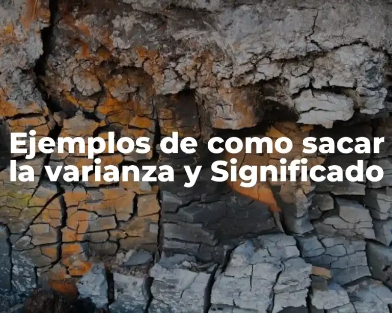 Ejemplos de como sacar la varianza y Significado