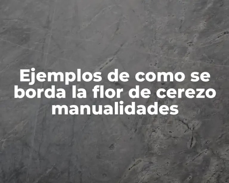 Ejemplos de como se borda la flor de cerezo manualidades