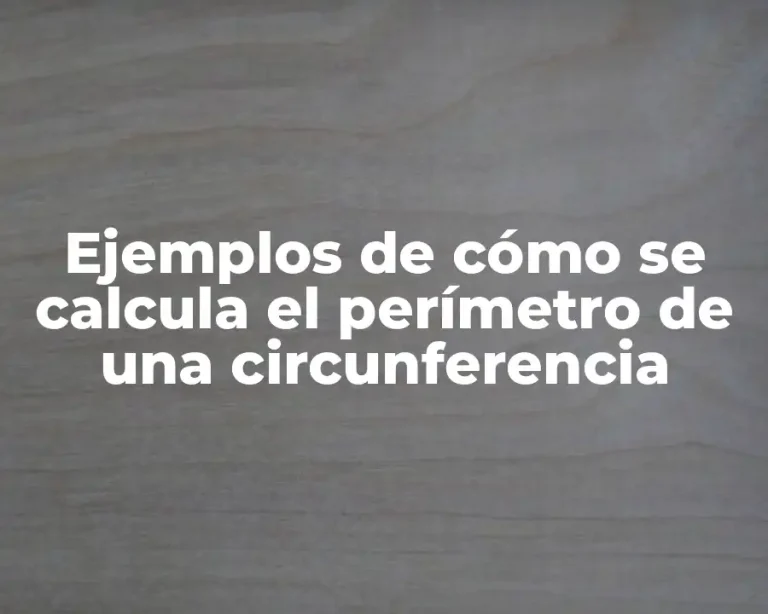 Ejemplos de cómo se calcula el perímetro de una circunferencia