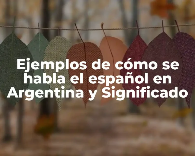 Ejemplos de cómo se habla el español en Argentina y Significado