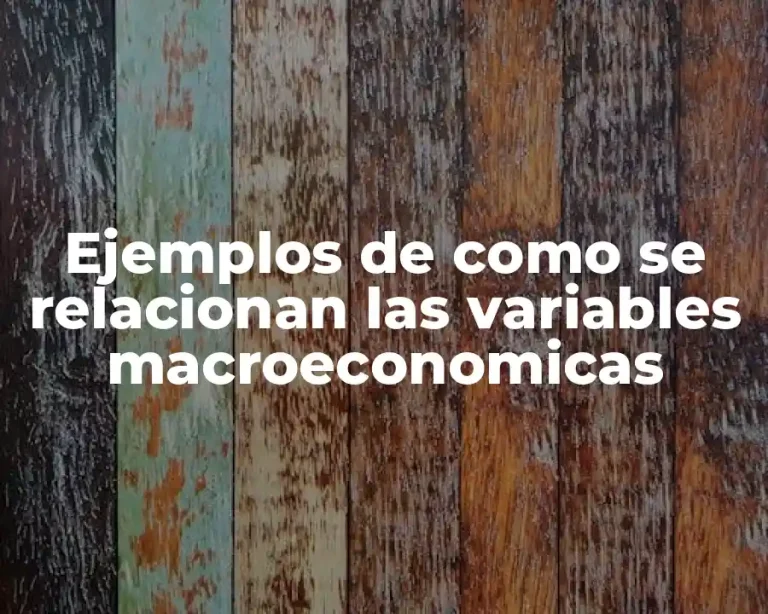 Ejemplos de como se relacionan las variables macroeconomicas