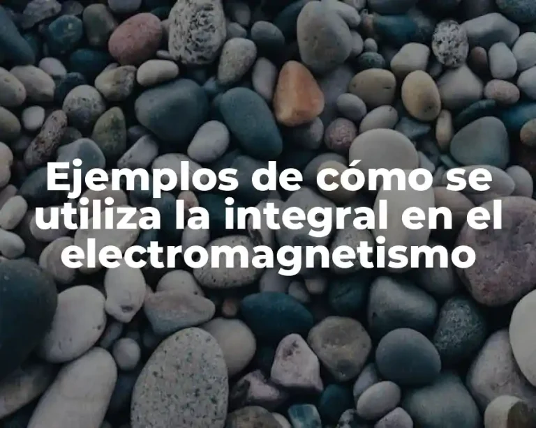 Ejemplos de cómo se utiliza la integral en el electromagnetismo