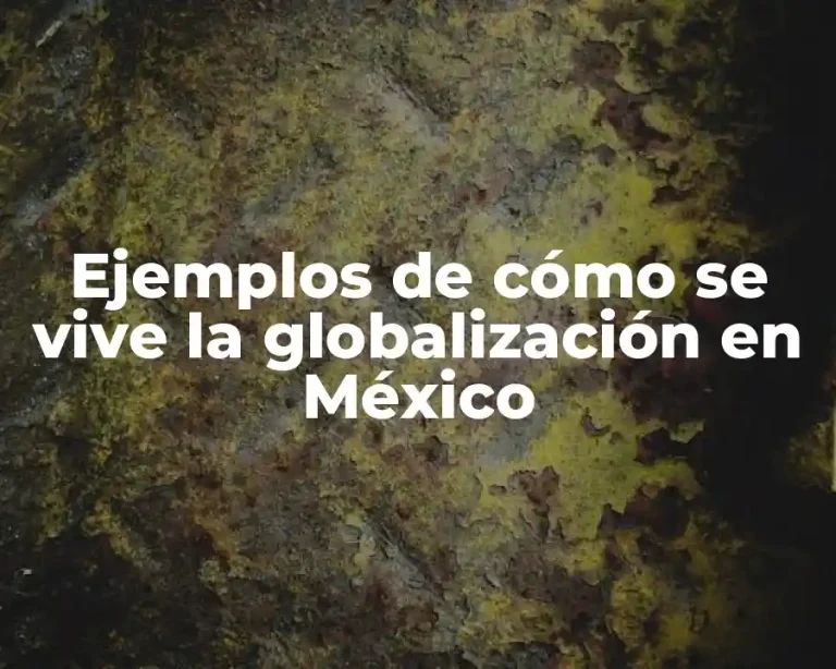 Ejemplos de cómo se vive la globalización en México