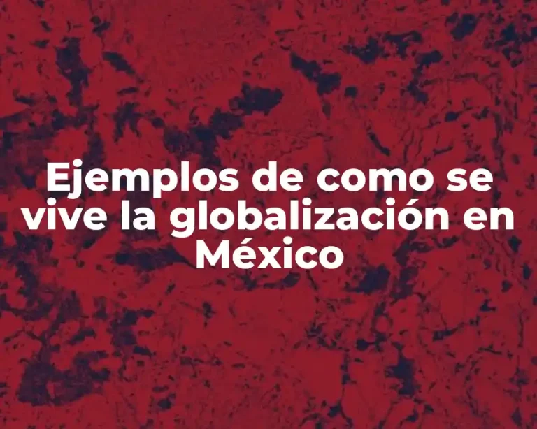 Ejemplos de como se vive la globalización en México