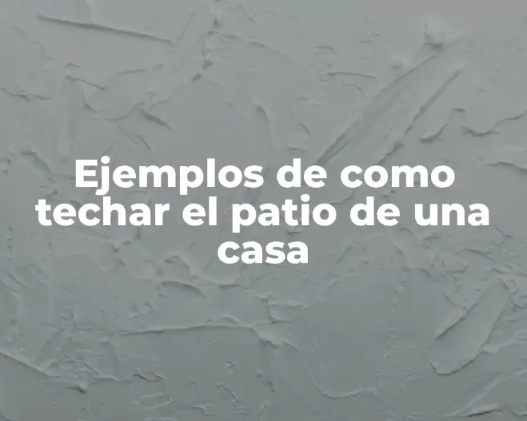 Ejemplos de como techar el patio de una casa