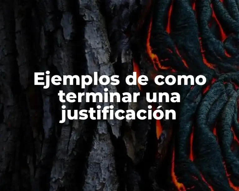 Ejemplos de como terminar una justificación