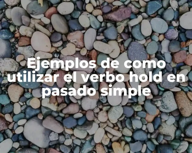Ejemplos de como utilizar el verbo hold en pasado simple