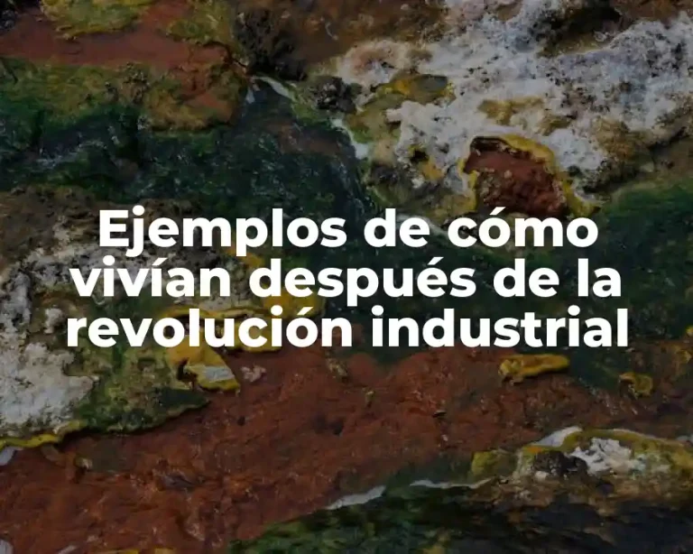 Ejemplos de cómo vivían después de la revolución industrial