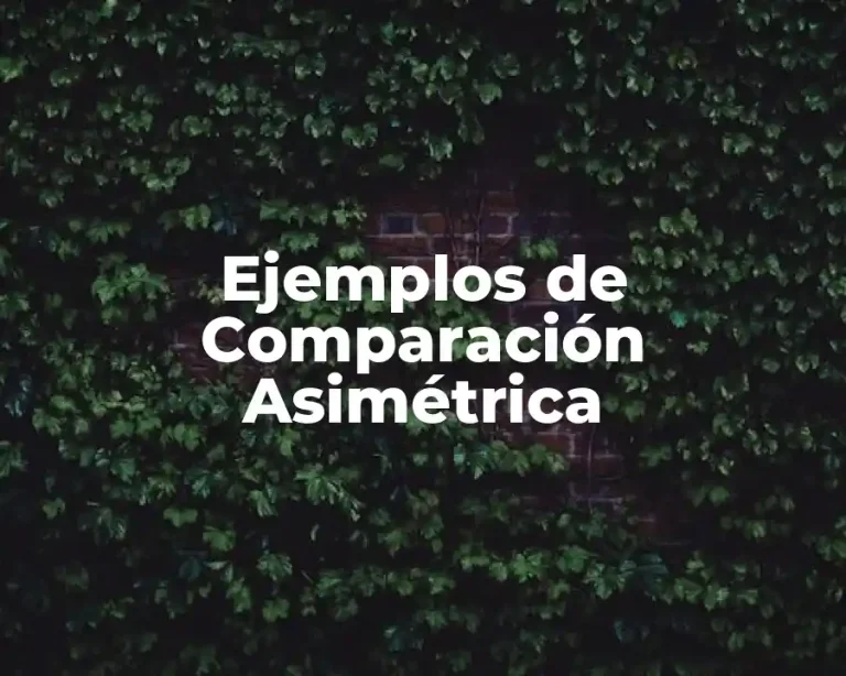 Ejemplos de Comparación Asimétrica