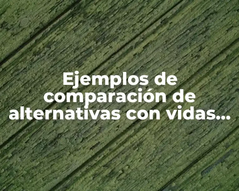 Ejemplos de comparación de alternativas con vidas útiles diferentes