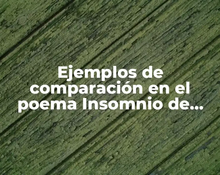 Ejemplos de comparación en el poema Insomnio de Gerardo Diego