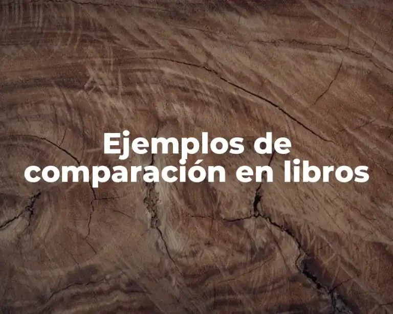Ejemplos de comparación en libros