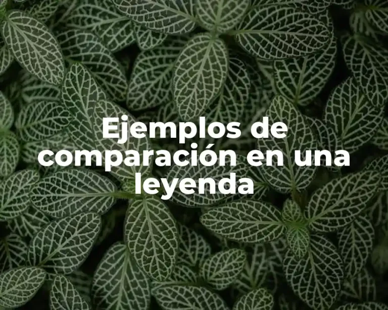 Ejemplos de comparación en una leyenda