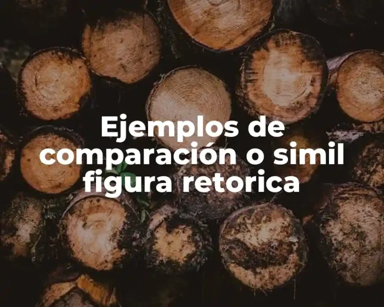 Ejemplos de comparación o simil figura retorica