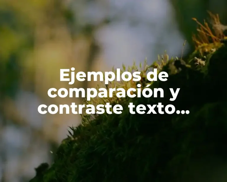 Ejemplos de comparación y contraste texto expositivo