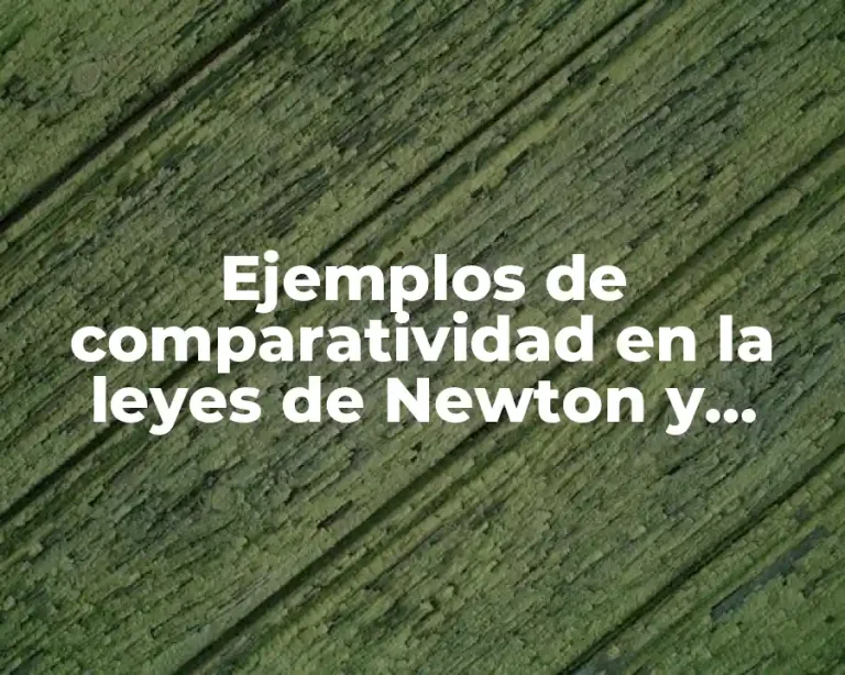 Ejemplos de comparatividad en la leyes de Newton y Significado