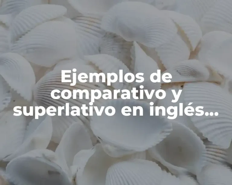 Ejemplos de comparativo y superlativo en inglés con dibujos y Significado