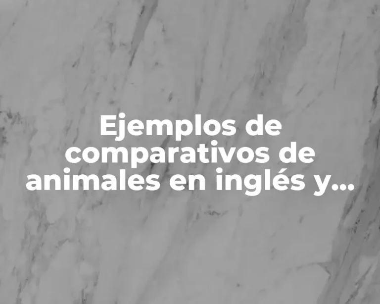 Ejemplos de comparativos de animales en inglés y Significado