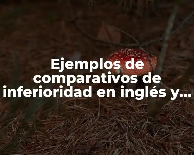 Ejemplos de comparativos de inferioridad en inglés y español y Significado