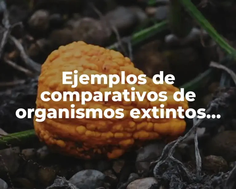 Ejemplos de comparativos de organismos extintos con actuales