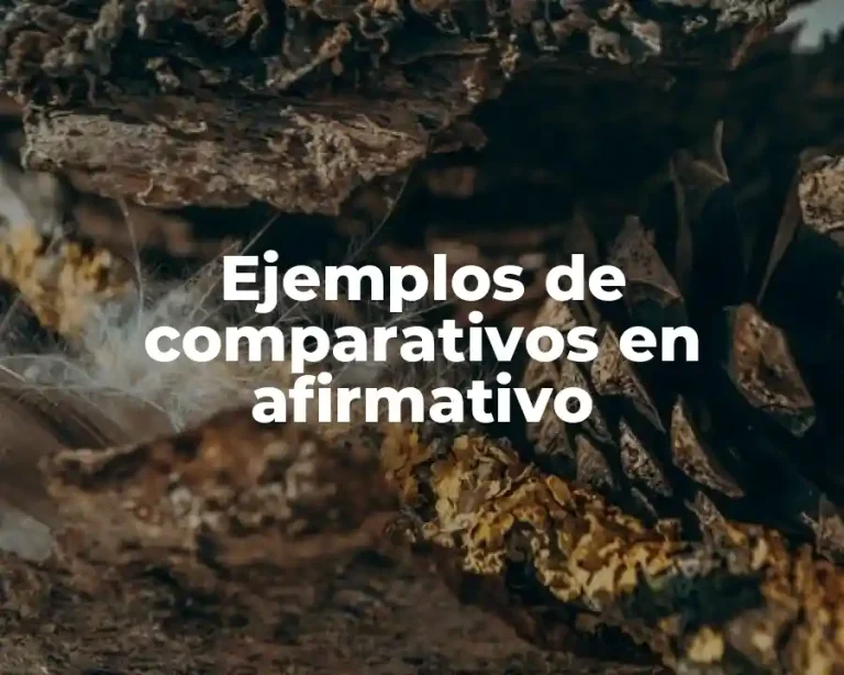 Ejemplos de comparativos en afirmativo