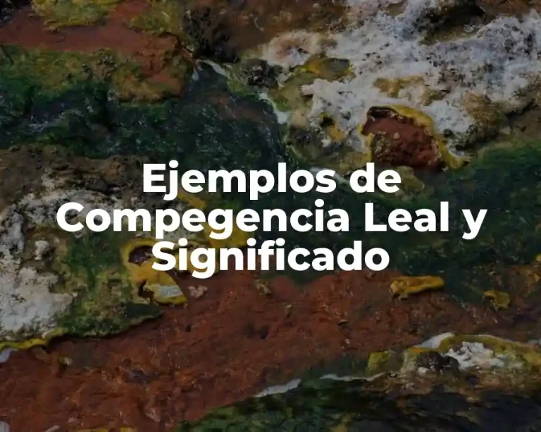 Ejemplos de Compegencia Leal y Significado