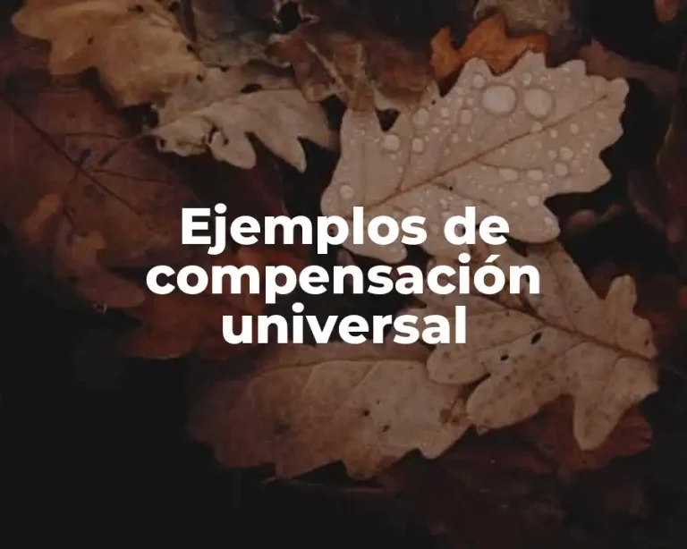 Ejemplos de compensación universal